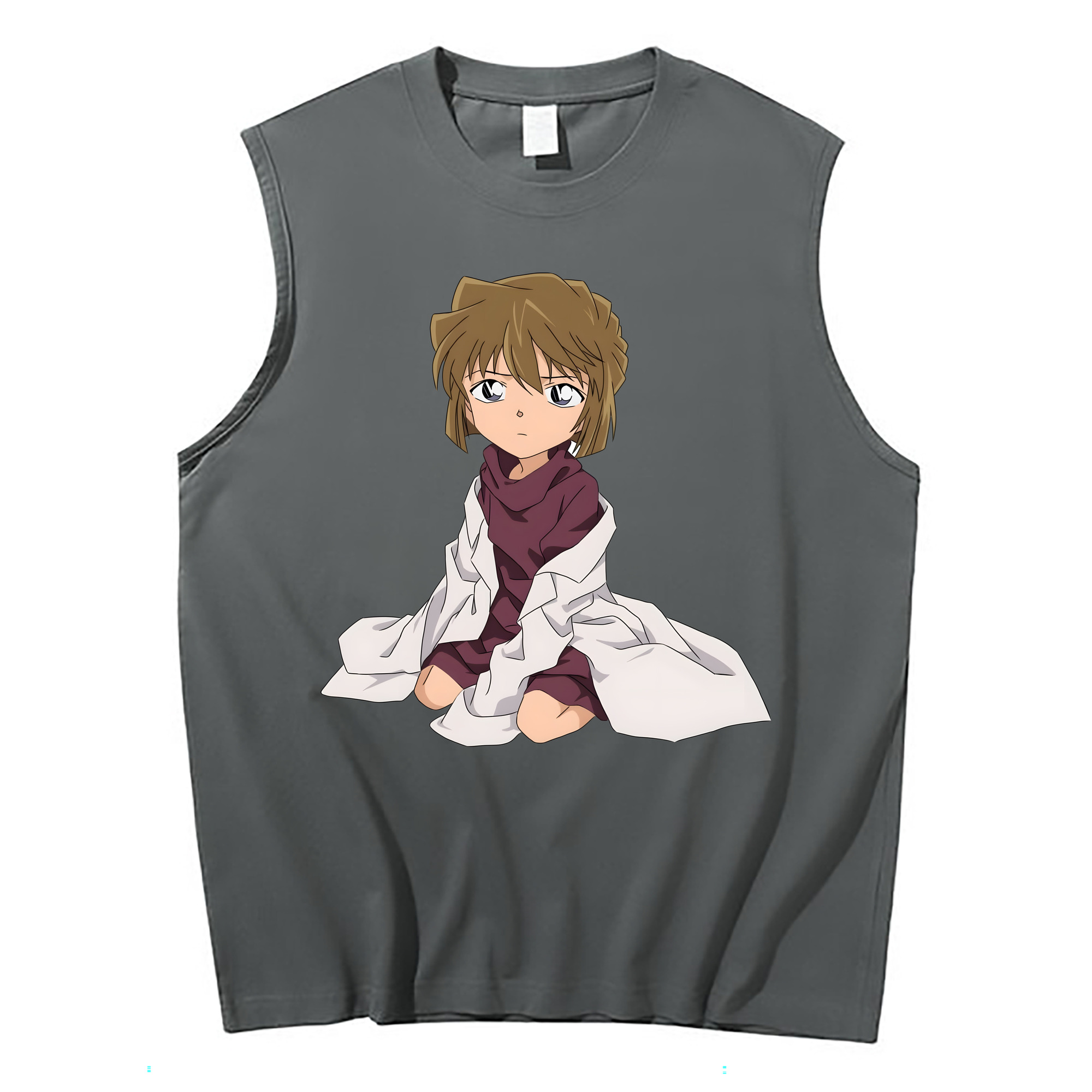 （画像用） 名探偵コナン 灰原 哀 はいばら あい Detective Conan Anita Hailey、Vi Graythorn Haibara Ai コットン100％タンクトップ（フロントプリント）